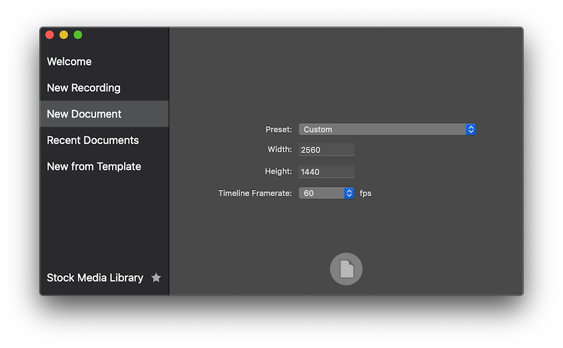 Dimensions used in recording the screencasts